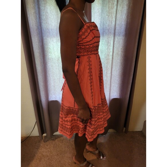 brown and coral dress MIDORI BANDAGE DRESS main image 0